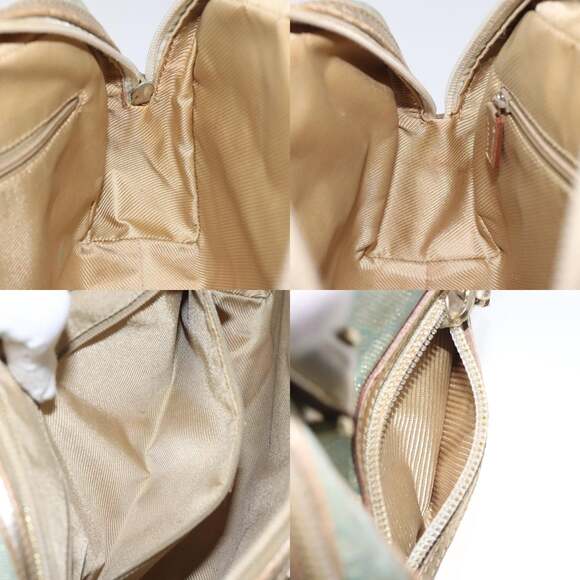 GUCCI GG Canvas Hand Bag Light Blue Gold 000 000 - Picture 12 of 13